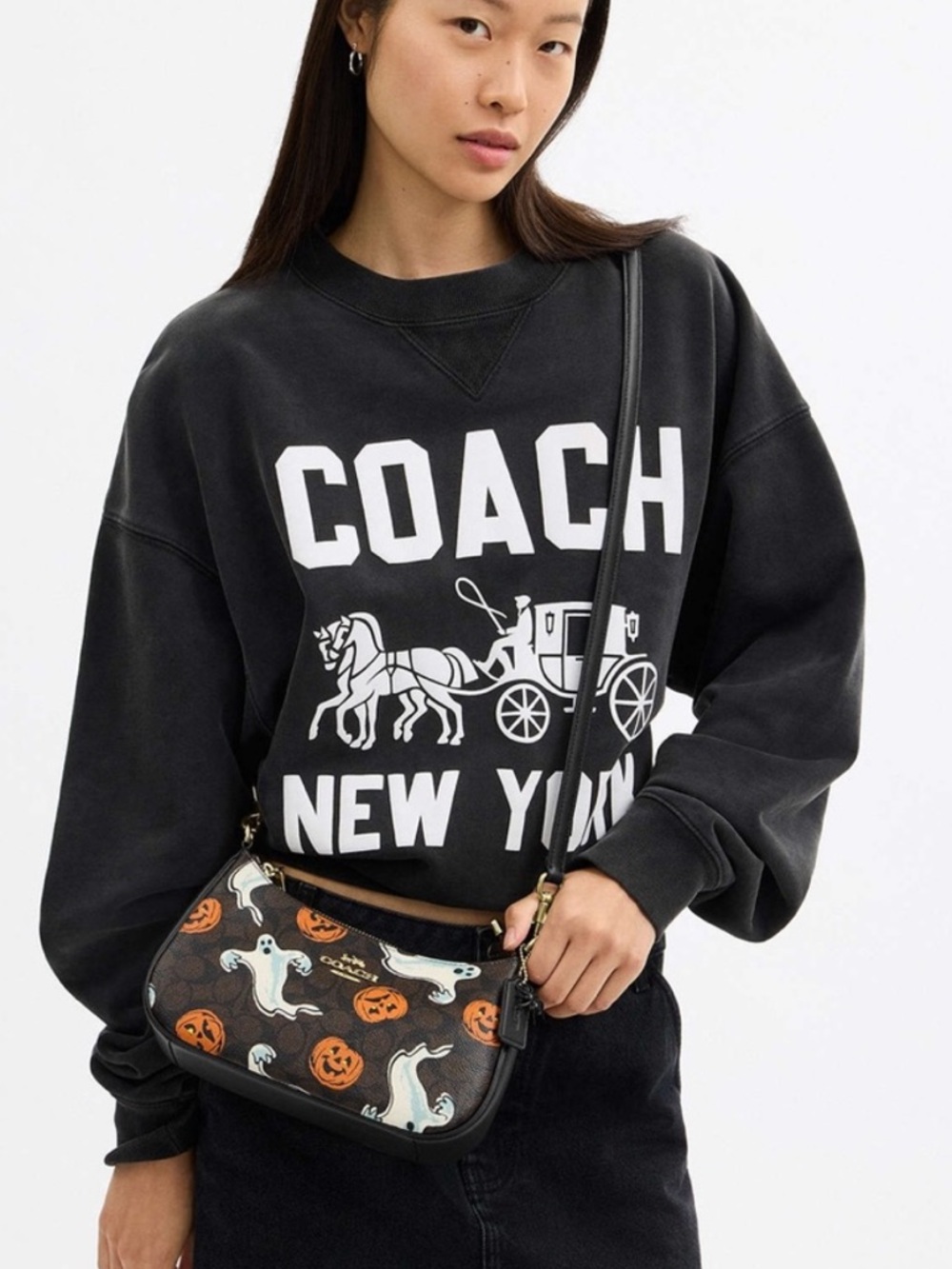 NWT Coach Teri Shoulder Bag in Halloween Print - Picture 4 of 7